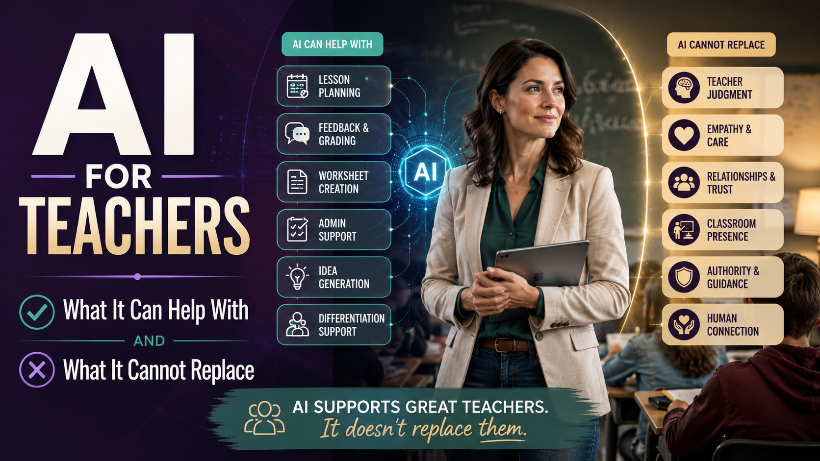 AI for Teachers: What It Can Help With and What It Cannot Replace
